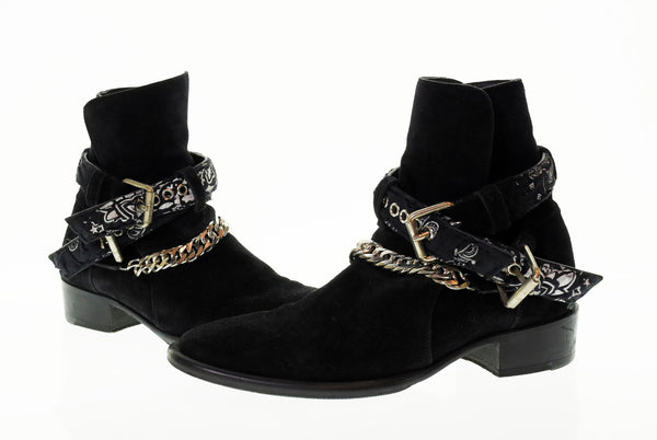 アミリ AMIRI 18AW Bandana Buckle Boots バンダナ スウェード ブーツ メンズ靴 ブーツ その他 ブラック 40 103-shoes-166