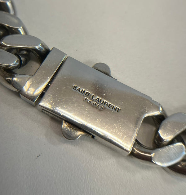 サンローラン Saint Laurent METAL CURB CHAIN NECKLACE メタルカーブチェーンネックレス  メンズジュエリー・アクセサリー ネックレス・ペンダント シルバー 101goods-178