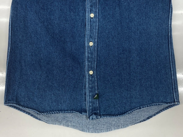 ラルフローレン RalphLauren POLO COUNTRY 90s BUTTONDOWN DENIM SHIRT ボタンダウン デニム シャツ 長袖 インディゴ 青 長袖シャツ ロゴ ブルー Sサイズ 104MT-2263