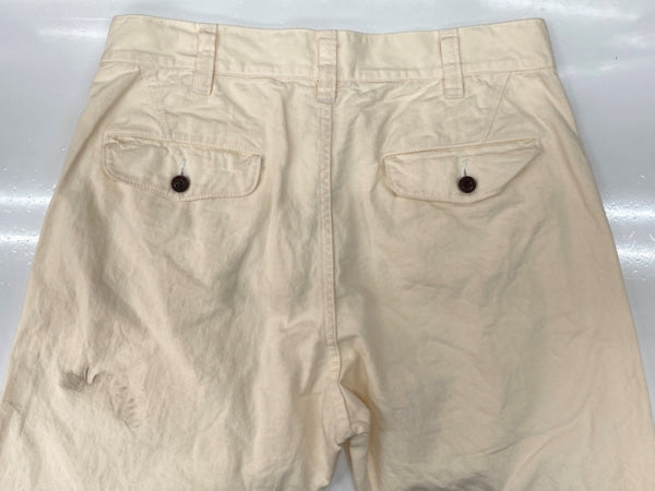 コムデギャルソン COMME des GARCONS HOMME WORK PANTS ワーク パンツ ジップフライ トラウザーズ 白 無地 HM-P018 ボトムスその他 ホワイト Sサイズ 104MB-399