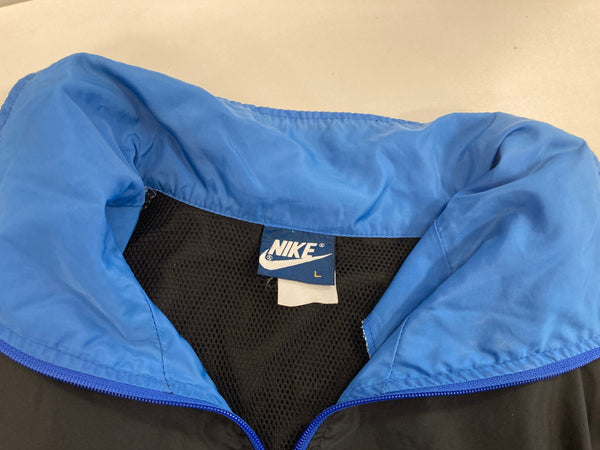 ナイキ NIKE 80's 80年代 紺タグ ハーフジップ プルオーバー 2トーン ナイロンジャケット ジャケット ブルー Lサイズ 101MT-3820