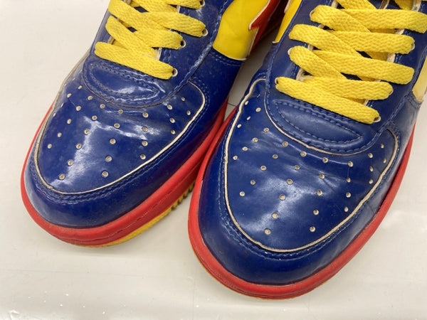 アベイシングエイプ A BATHING APE × DC COMICS コミックス BAPESTA SUPERMAN ベイプスタ スーパーマン MARVEL ローカット シューズ 黄 青  FS-001 メンズ靴 スニーカー ブルー 26.5cm 104S-997