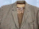 ヴィンテージ vintage 50's Harris Tweed ハリスツイード テーラードジャケット 千鳥柄 くるみボタン オーブ無しタグ 表記なし ジャケット チェック ベージュ 104MT-678