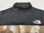 ザノースフェイス THE NORTH FACE × シュプリーム Supreme 13AW Fur Print Nuptse Jacket ファー プリント ヌプシ ナイロン ダウン 羽毛 アウター ブラウン系 茶色 ND01340 ジャケット 総柄 ベージュ Mサイズ 104MT-1802