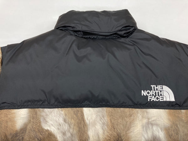 ザノースフェイス THE NORTH FACE × シュプリーム Supreme 13AW Fur Print Nuptse Jacket ファー プリント ヌプシ ナイロン ダウン 羽毛 アウター ブラウン系 茶色 ND01340 ジャケット 総柄 ベージュ Mサイズ 104MT-1802