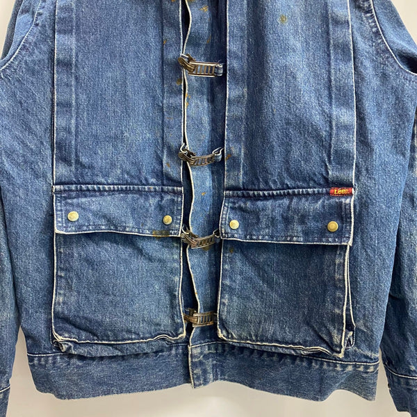 【曜日割引対象外】 リー Lee 80's ファイヤーマンジャケット デニムジャケット カナダ製 ジャケット ブルー 201MT-4854 VB