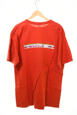 パタゴニア PATAGONIA USA製 90s Beneficial ロゴ プリント 半袖Tシャツ 赤 Tシャツ プリント レッド Lサイズ 103MT-664