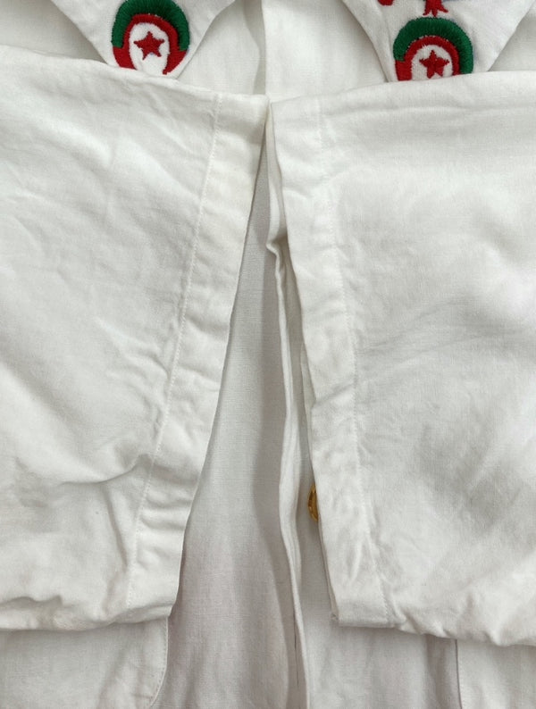 ヴィンテージ vintage 60s Service Bowling Shirt サービス ボーリング シャツ 開襟 刺繍 チェーン UNION MADE 半袖 白 サイズ 14-14 1/2 半袖シャツ ロゴ ホワイト 104MT-1220