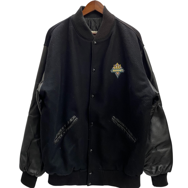 【曜日割引対象外】 ステアブランド STEER BRAND 90's USA製 ウール スタジャン ジャケット ブラック Lサイズ 201MT-4608 VB