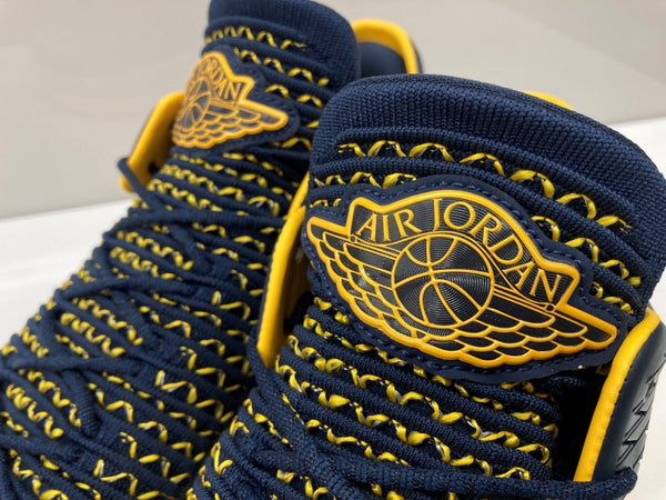 ナイキ NIKE 17年製 AIR JORDAN 32 LOW PF MICHIGAN エア ジョーダン ミシガン AJ32 カレッジ シューズ 黄 紺 AH3347-405 メンズ靴 スニーカー ネイビー 29cm 104S-901