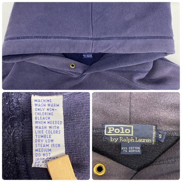 【曜日割引対象外】 ラルフローレン POLO RALPH LAUREN 90's 00's ポロベア バスケ 香港製 パーカ ネイビー Sサイズ 201MT-4527 VB