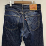 【曜日割引対象外】 リーバイス Levi's × ステューシー STUSSY 25周年記念 セルビッチ 5ポケット デニム ブルー W32 L34サイズ 201MB-808 VB