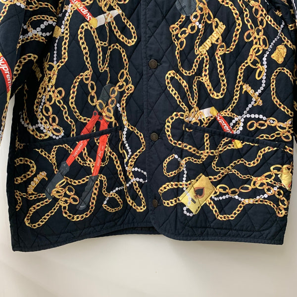 シュプリーム SUPREME 20AW Chains Quilted Jacket ジャケット ブラック Lサイズ 201MT-4666
