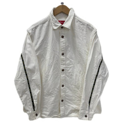シュプリーム SUPREME 20FW Logo Taping Work Shirt ジャケット ホワイト Mサイズ 201MT-3289