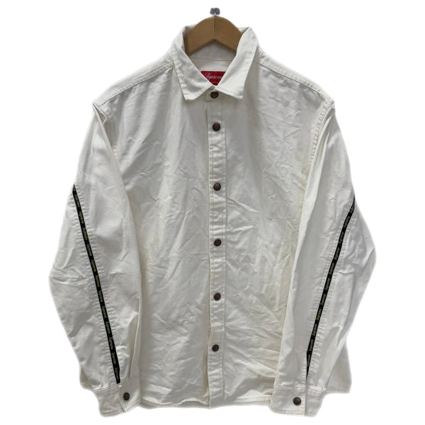 シュプリーム SUPREME 20FW Logo Taping Work Shirt ジャケット ホワイト Mサイズ 201MT-3289