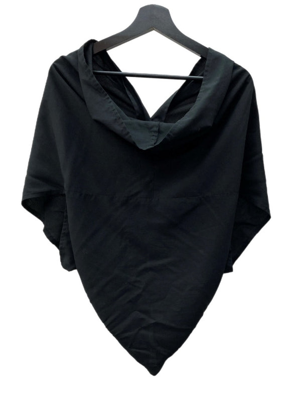 ワイズ Y's ヨウジヤマモト Yohji Yamamoto ノースリーブ ドレープ デザイン カーディガン フーディ フード フロントボタン BLACK 黒 半袖シャツ ブラック SIZE3 104LT-167