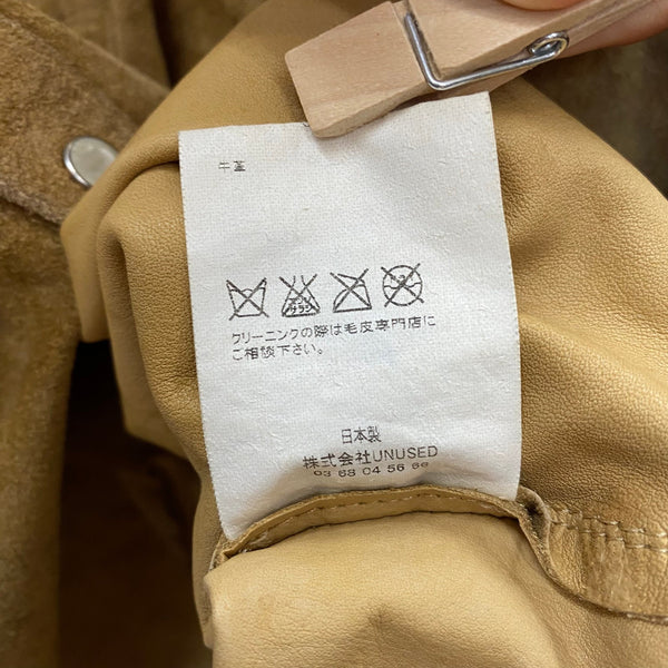 アンユーズド UNUSED カウレザーウエスタンシャツ 長袖シャツ ブラウン 3サイズ 201MT-4416
