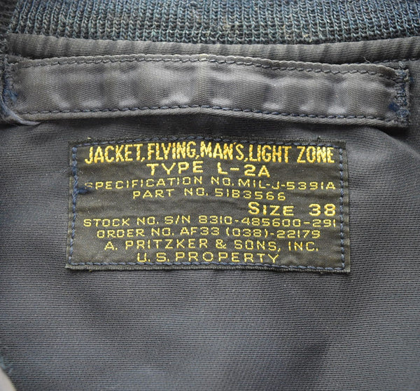 リアルマッコイズ THE REAL McCOY’S L-2A L2A Flight Jacket フライト ジャケット  38 ジャケット ネイビー 103MT-2956