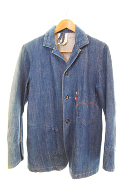 リーバイス Levi's RED リーバイスレッド 初期 2004年製 1st COAT DENIM COVERALL デニム カバーオール サック  MADE IN TUNISIA WPL-423 ジャケット ブルー Sサイズ 103MT-2245
