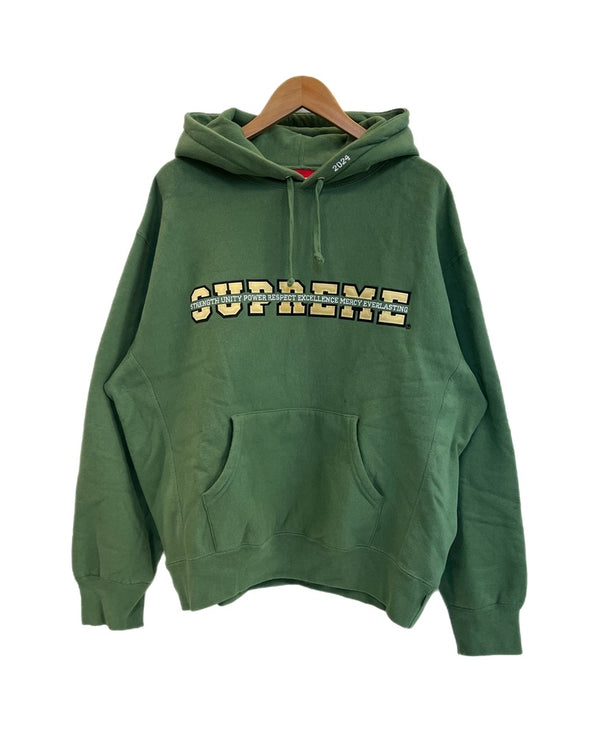 シュプリーム SUPREME 24AW Collegiate Acronym Hooded Sweatshirt カレッジエイト アクロニム フーディ スウェット 緑 パーカ グリーン Mサイズ 101MT-5045