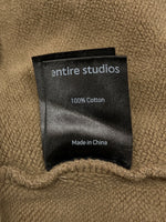 エンタイアスタジオ entire studios FULL ZIP HOODIE フル ジップ フーディー ジップアップ パーカー スウェット 茶 パーカ 無地 ブラウン XLサイズ 104MT-2110