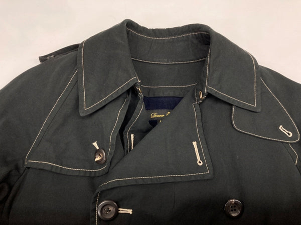 ドゥロワー Drawer ユナイテッドアローズ ライナー付 コットン ツイル トレンチ ステッチ テーラード ダブルブレスト ウエストベルト 日本製 BLACK 黒 6525-299-0230 コート ブラック SIZE40 104LT-225