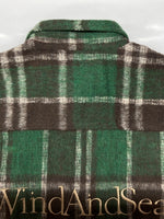 ウィンダンシー WIND AND SEA 23AW SHAGGY PLAID CPO SHIRT JACKET シャギー チェック シャツ ジャケット 起毛 長袖 緑 WDS-O-FAL-24-Q1-JK-08 ジャケット チェック グリーン Lサイズ 104MT-1784