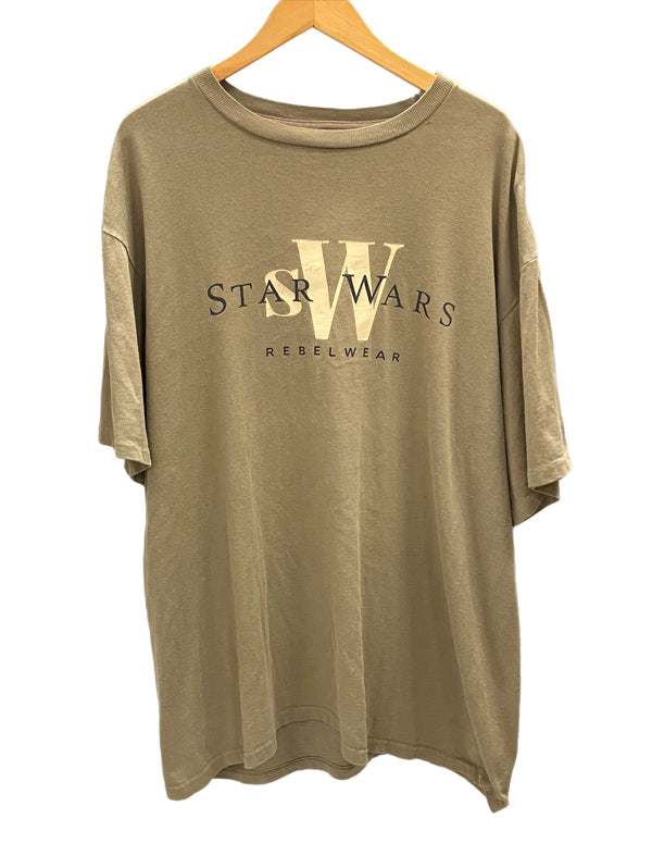 ヴィンテージ Vintage 90's 90s 90年代 Changes STAR WARS REBELWEAR  両面プリント USA製 MADE IN USA 袖シングルステッチ XL Tシャツ プリント カーキ LLサイズ 101MT-2419