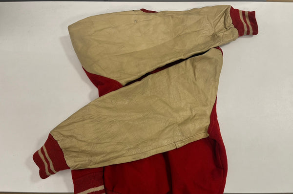 ヴィンテージ vintage 60's～ 60年代 Ceather ウール スタジャン バーシティジャケット アワードジャケット 袖レザー ツートン ベージュ ジャケット レッド 101MT-5452