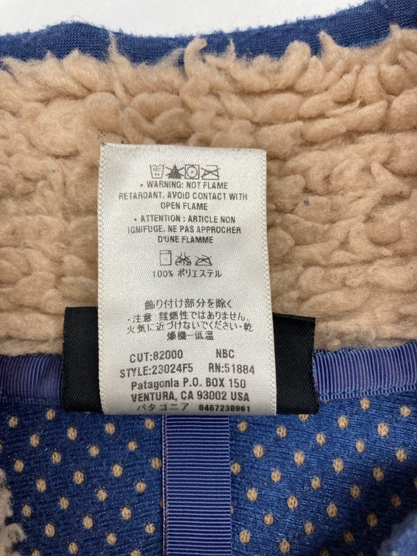 パタゴニア PATAGONIA CLASSIC RETRO CARDIGAN クラシック レトロ カーディガン フリース ボア 薄茶色 23024F5 ジャケット ロゴ ベージュ Sサイズ 104MT-619