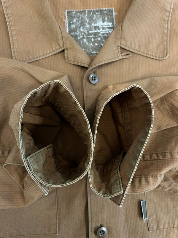 アンダーカバー UNDERCOVER MELTING POT D206 長袖シャツ ブラウン Mサイズ 101MT-5191