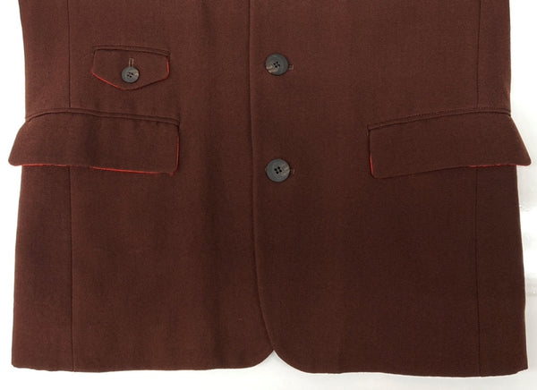 イッセイミヤケ ISSEY MIYAKE TAILORED JACKET テーラード ジャケット キルティング スーツ アウター 茶 ME43-FD024 ジャケット 無地 ブラウン Sサイズ 104MT-2094