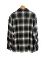 ラディアル RADIALL BELAIR - OPEN COLLARED SHIRT L/S オープンカラーシャツ オンブレチェック 黒×白 チェック柄 RAD-24SS-SH004 長袖シャツ マルチカラー Lサイズ 101MT-5143