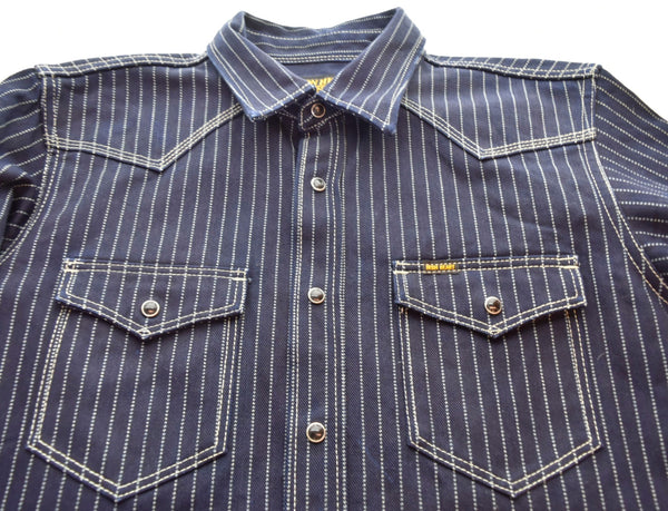 アイアンハート IRON HEART Wabash Work Shirt ウォバッシュ ワーク 長袖 シャツ ネイビー 長袖シャツ ネイビー LLサイズ 103MT-1388