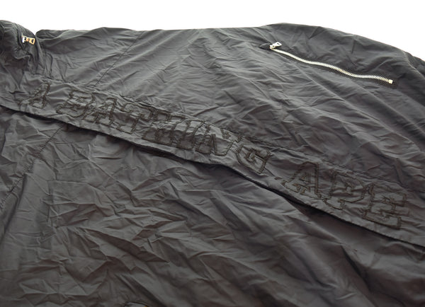 アベイシングエイプ A BATHING APE センターロゴ ナイロンジャケット ジャケット ブラック Lサイズ 103MT-3302