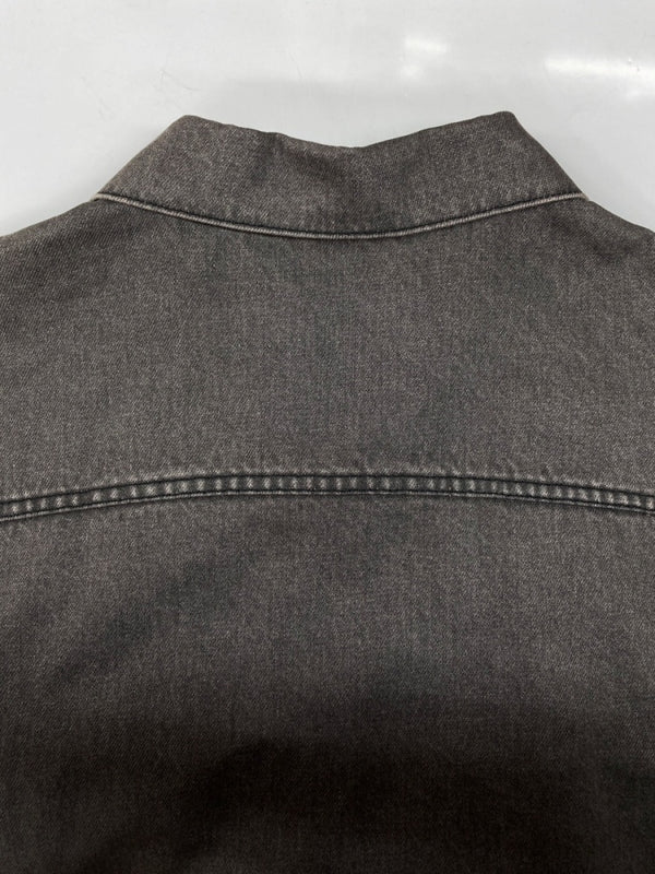 イージー YEEZY SEASON 5 DENIM JACKET デニム ジャケット ワーク オーバーサイズ Gジャン アウター 灰 ジャケット 無地 グレー XLサイズ 104MT-1705