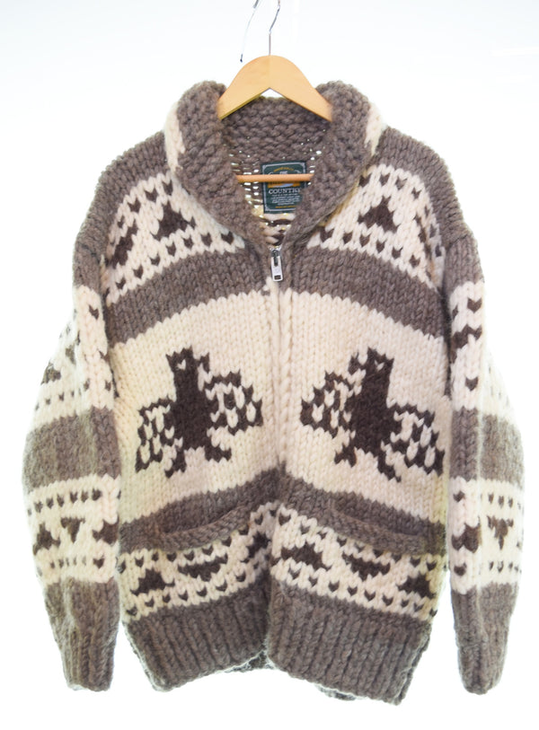 US US古着 COUNTRY カウチンセーター  ウール ニット ジャケット 103MT-3161