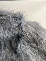 ミリアフィニティ Mili affinity フェイクファー ショート丈 ダブルジップジャケット ファージャケット ジャケット グレー フリーサイズ 101LT-219