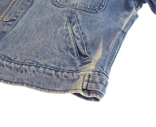 ラルフローレン RalphLauren 80s 90s 白タグ デニムトラッカージャケット 4つポケット 80's 90's ジャケット ブルー Lサイズ 103MT-3559