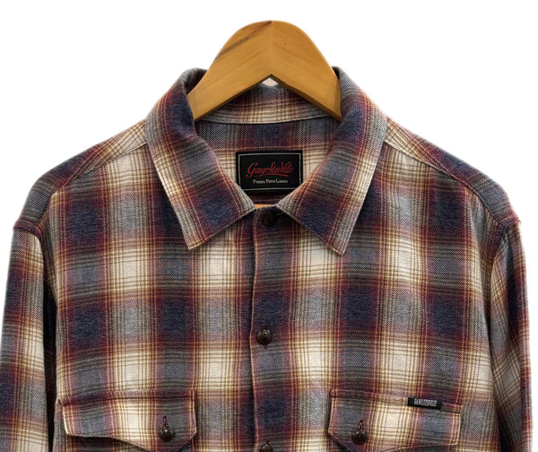 ギャングスタービル GANGSTERVILLE ライアット オブ マース ロングスリーブ チェック シャツ  Riot of Mirth L/S Check Shirts GSV-21-SS-15 長袖シャツ マルチカラー XLサイズ 201MT-2739