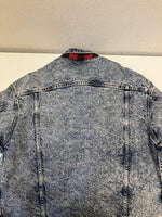 リーバイス Levi's 80's 80年代 70417-0819 ボタン裏527刻印 バッファローチェック ライナー ケミカルウォッシュ made in USA アメリカ製Gジャン デニム ジャケット ブルー Mサイズ 101MT-3694