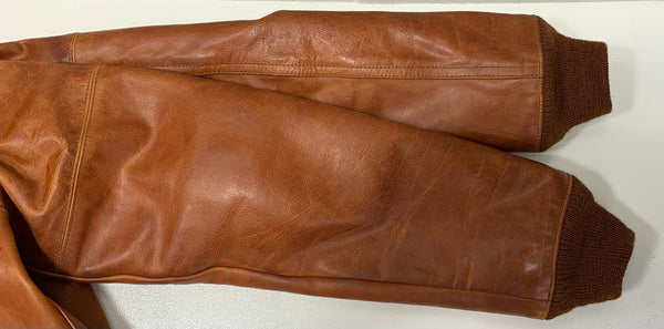 アヴィレックス AVIREX A-1 レザージャケット 6151112 ジャケット ブラウン 40サイズ 201MT-4686