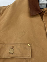 カーハート Carhartt MICHIGAN CHORE COAT ミシガン チョア コート ダック カバーオール 裏ブランケット ボタン アウター ジャケット 茶 C01 BRN サイズ 40 ジャケット ロゴ ブラウン 104MT-1878