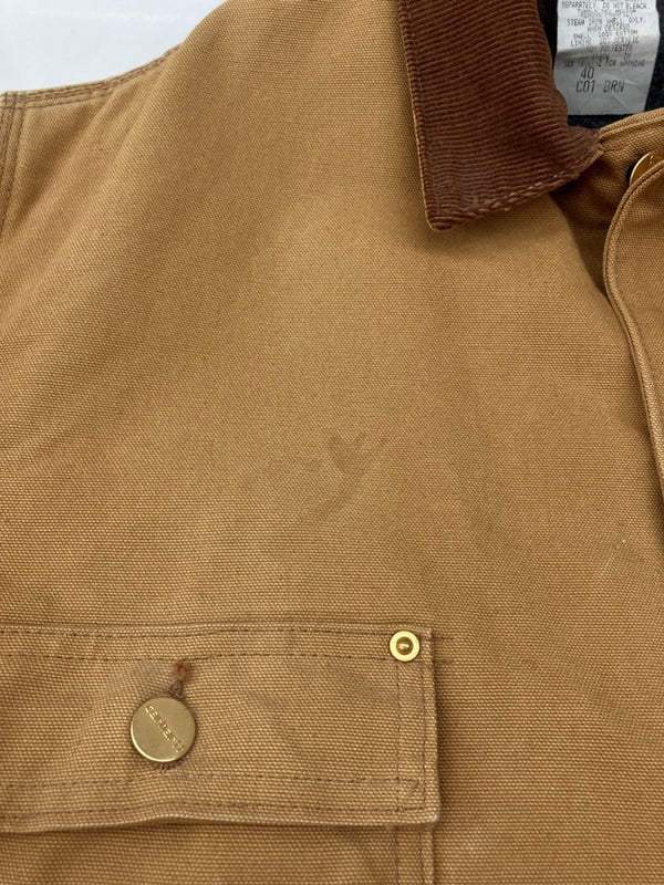 カーハート Carhartt MICHIGAN CHORE COAT ミシガン チョア コート ダック カバーオール 裏ブランケット ボタン アウター ジャケット 茶 C01 BRN サイズ 40 ジャケット ロゴ ブラウン 104MT-1878