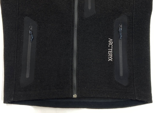アークテリクス ARC’TERYX FLEECE JACKET フリース ジャケット POLARTEC サンウエスト期 ジップアップ アウトドア 黒 ジャケット ロゴ ブラック Sサイズ 104MT-1651