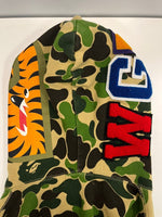ア ベイシング エイプ A BATHING APE Shark Full Zip Hoodie シャーク フルジップ フーディ 001ZP1801011M パーカ カーキ Mサイズ 101MT-4263