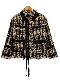 ナインユー NINE9U ツイードジャケット ラメ ジャケット ベージュ 101LT-253