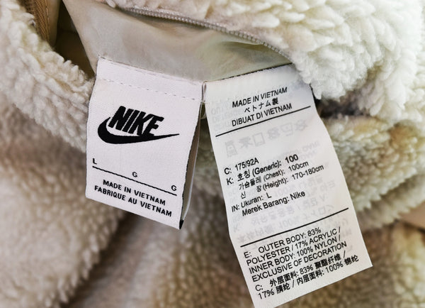 ナイキ NIKE Full Zip Reversible Boa Jacket Sportswear Swooshフルジップ リバーシブル ボアジャケット BQ6546-072 ジャケット ホワイト Lサイズ 103MT-3291