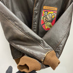 【曜日割引対象外】 アヴィレックス AVIREX A-2 レザー フライトジャケット USA製 ジャケット ブラウン 42サイズ 201MT-4519 VB