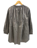 アワーホーム OURHOME 後ろギャザーのきれいめブラウス 日本製 長袖 FREEサイズ C412007 長袖シャツ グレー フリーサイズ 101LT-164